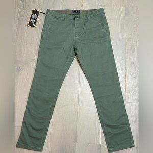 NEW Matchstick Argus Pants Size XL 34 Green Chino Japanese 100%‎ Cotton